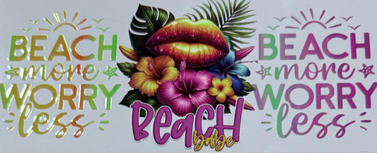#23 Beach Babe 16oz UV DTF Decal Wrap