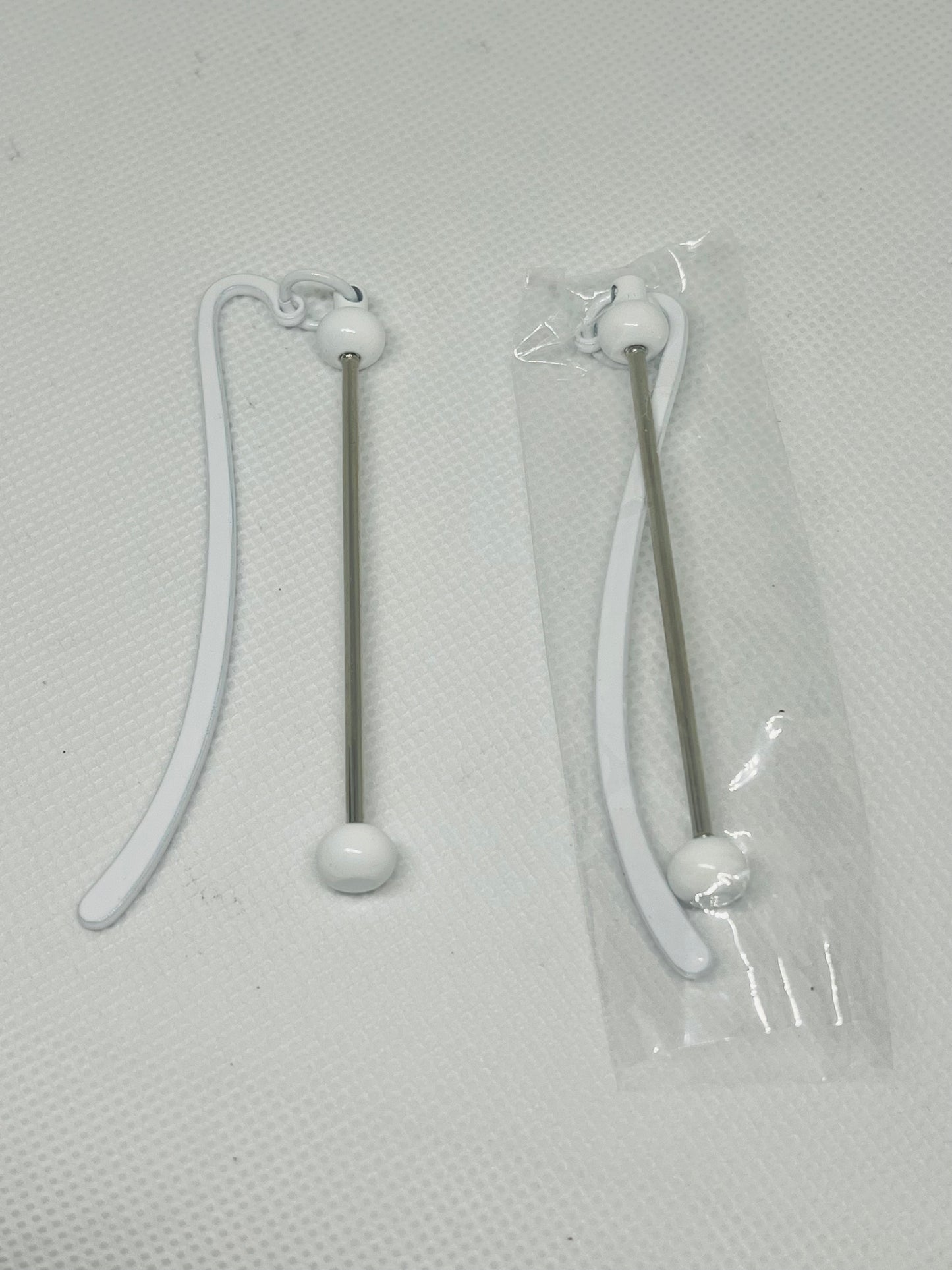 Bookmark Bead-able White Crafting Beading