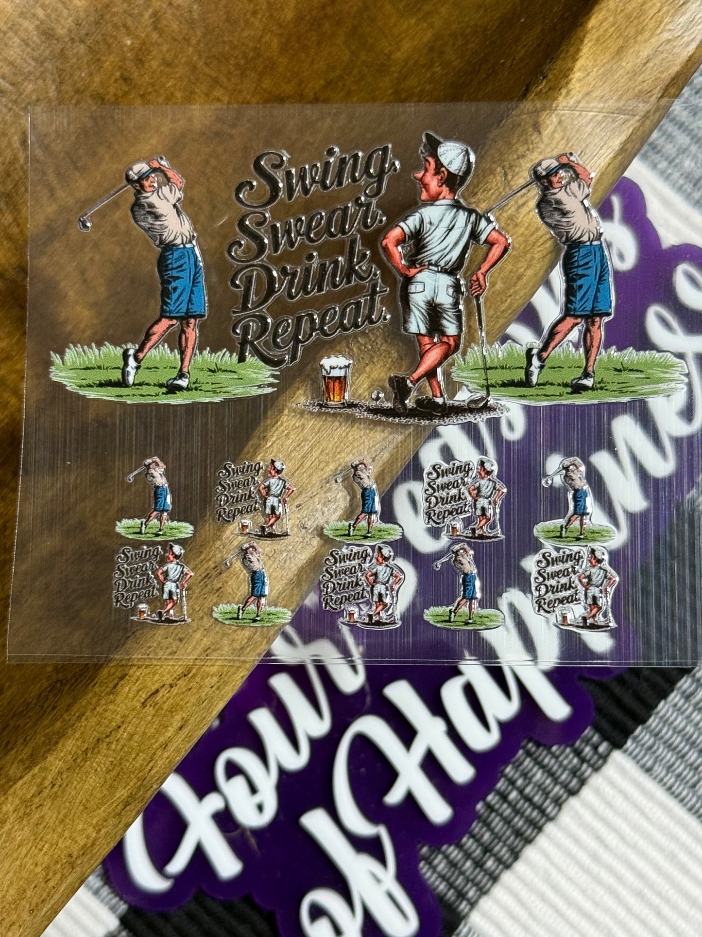 Mini Keychain Tumbler UVDTF Transfer