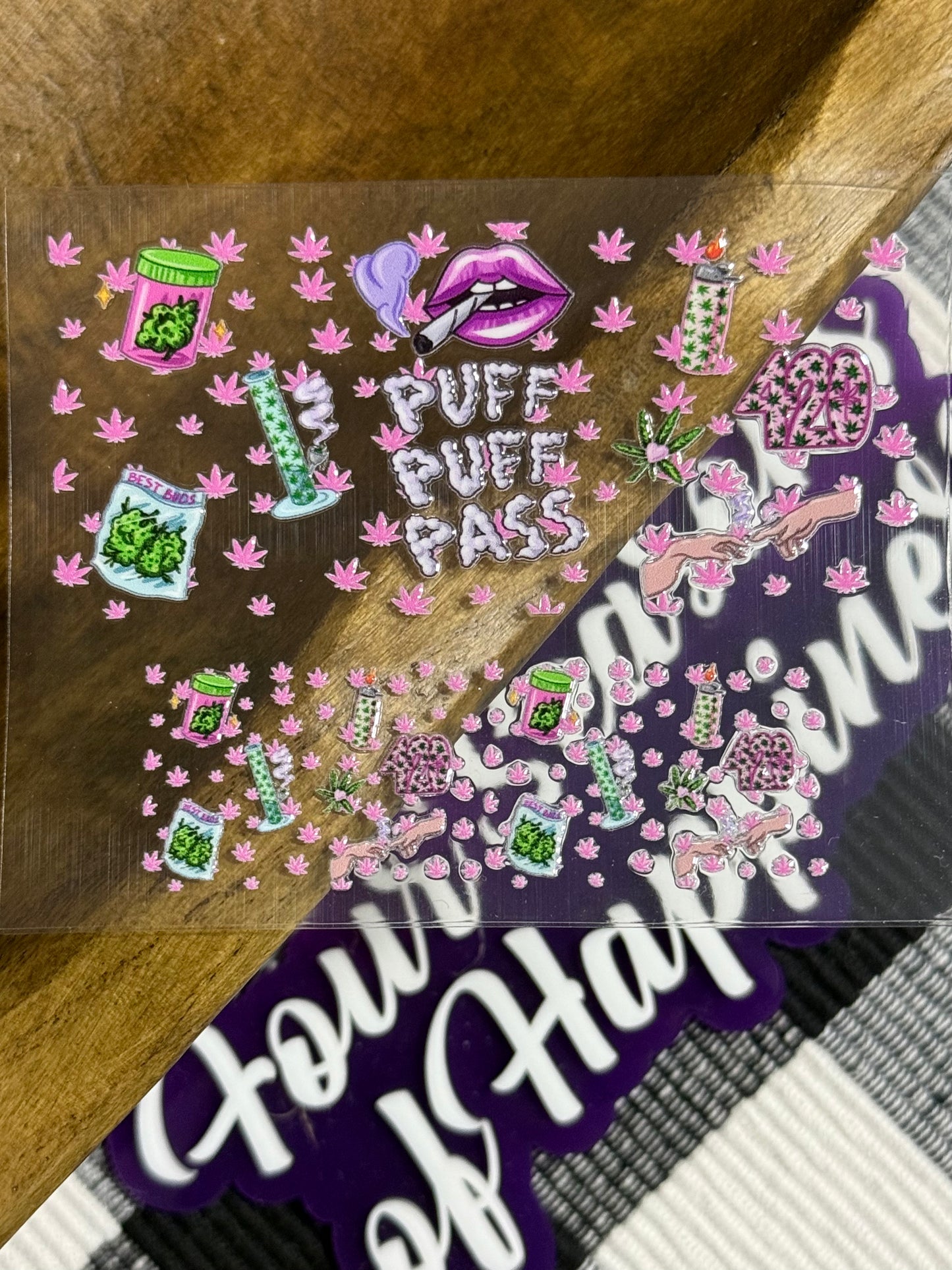 Mini Keychain Tumbler UVDTF Transfer