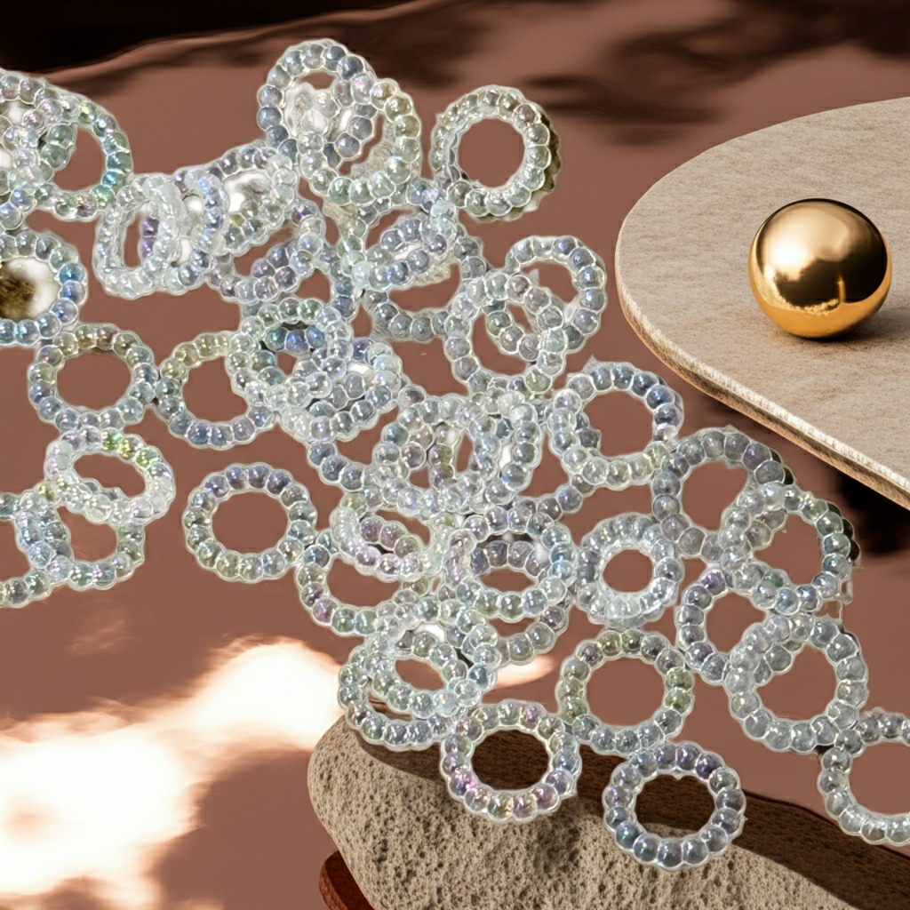 10mm Iridescent Wide Mouth Spacer Beads – 50 Count | Clear AB Ring Spacers for Pens & Wristlets