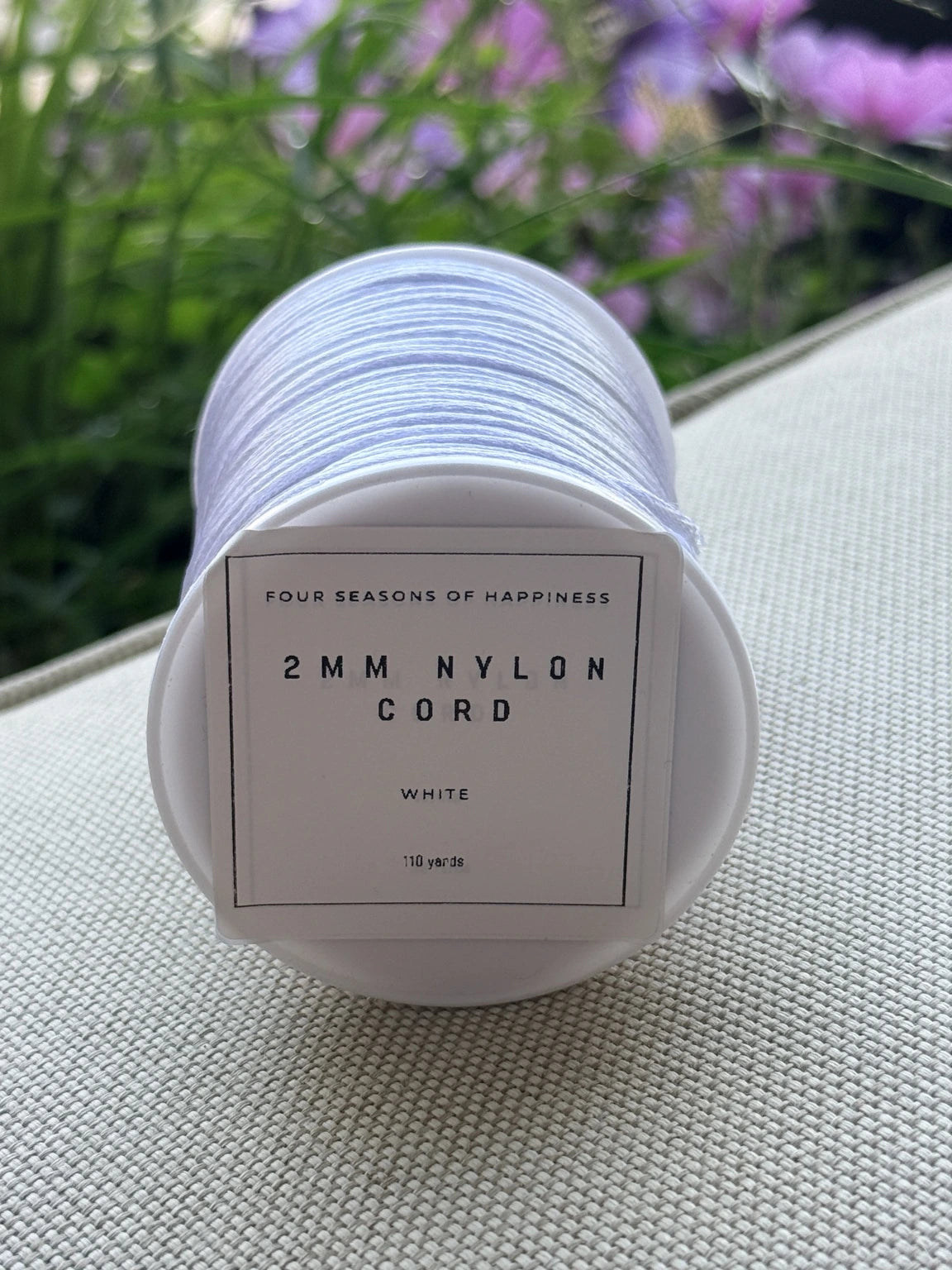 2mm Nylon Cord – 110 Yard Spool | Black or White Crafting Cord