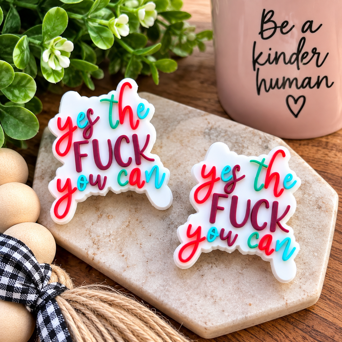 Yes the F*ck You Can Motivational Silicone Focal Bead | FSOH