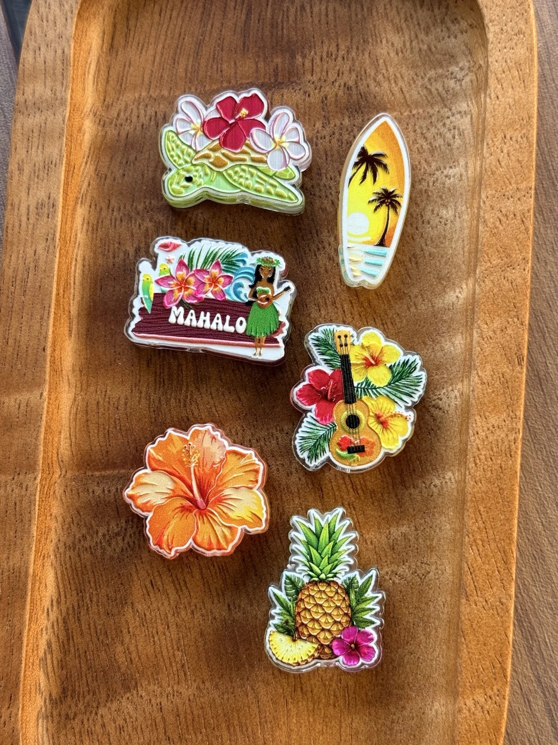 Island Happiness Tropical Acrylic Focal Bead Mix – Random 6 Count | FSOH