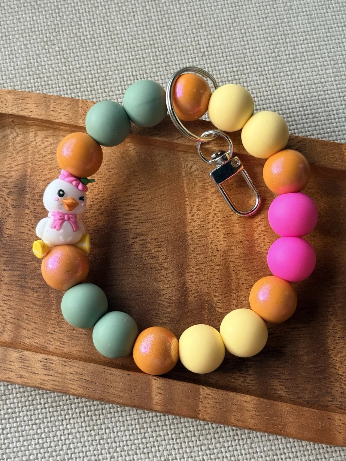 Penelope’s Happy Little Moment Duck Wristlet – DIY Silicone Bead Kit or Premade Wristlet | FSOH