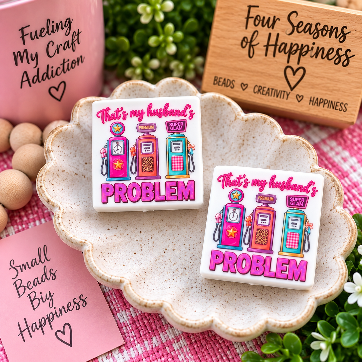 That’s My Husband’s Problem Gas Pump Silicone Focal Bead | FSOH