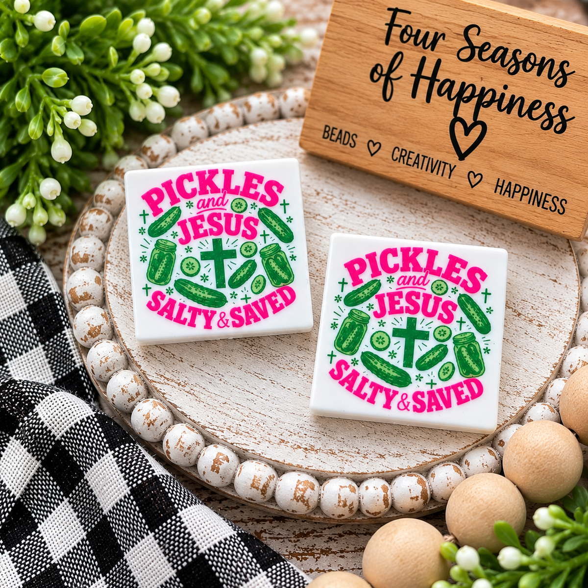 Pickles & Jesus “Salty & Saved” Silicone Focal Bead | FSOH