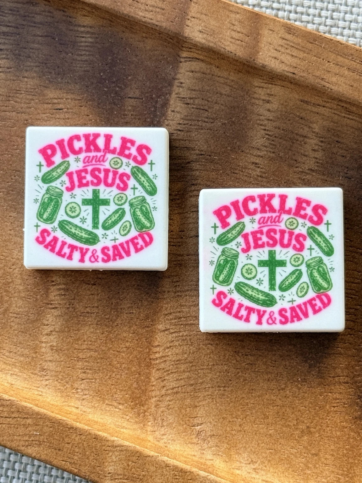 Pickles & Jesus “Salty & Saved” Silicone Focal Bead | FSOH