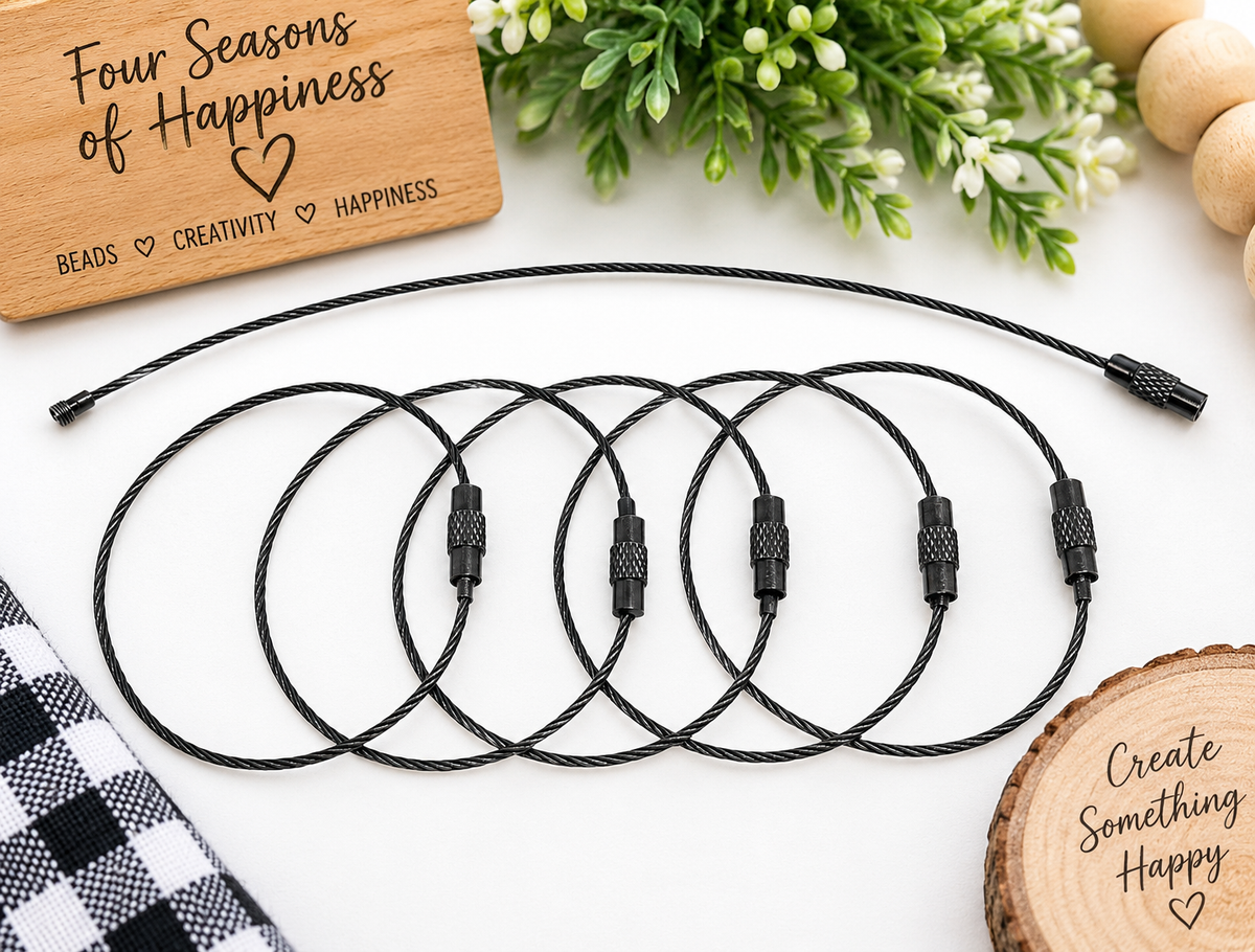 5.7” Thread-Close Wire Loops – Cup & Bag Charm Wires, 15 Count | FSOH