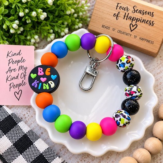 Color Me Kind Rainbow Wristlet – DIY Silicone Bead Kit or Premade Wristlet | FSOH
