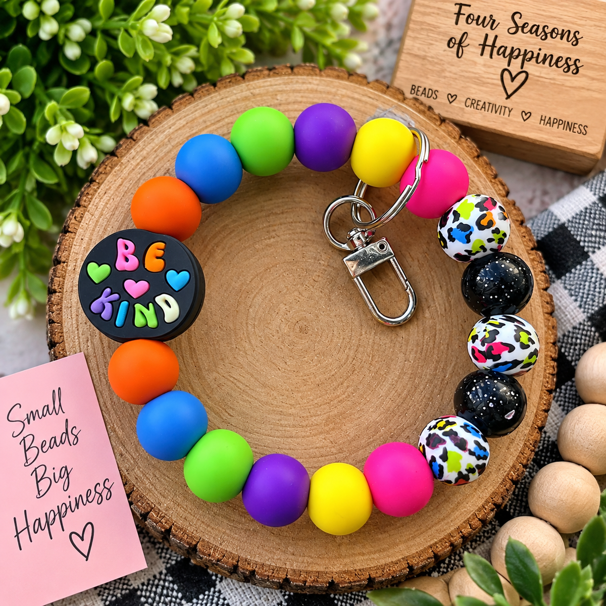 Color Me Kind Rainbow Wristlet – DIY Silicone Bead Kit or Premade Wristlet | FSOH