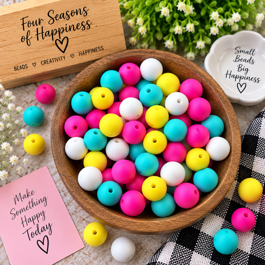 Pink Boots & Big Dreams – 15mm Silicone Bead Mix | 60 Count | FSOH Exclusive