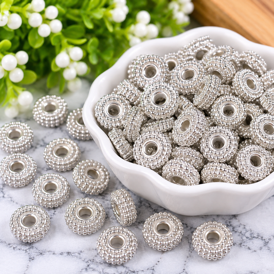 Gilded Glow 8mm Spacer Beads – 50 Count