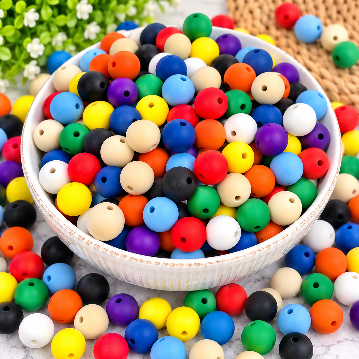 Happy Little Scoop – 12mm Silicone Bead Mix | 100 Count