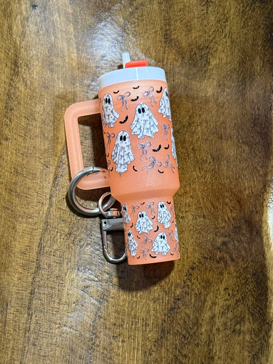 Glow In The Dark Mini Keychain Tumbler With Removable Lid Storage Keychain Chapstick Holder