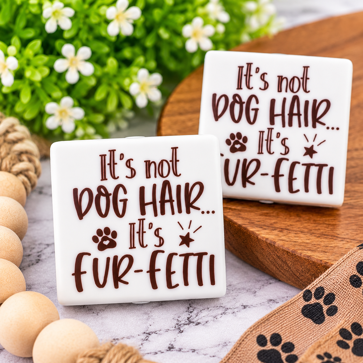 It’s Not Dog Hair, It’s Fur-fetti – Silicone Focal Bead | Sold Individually