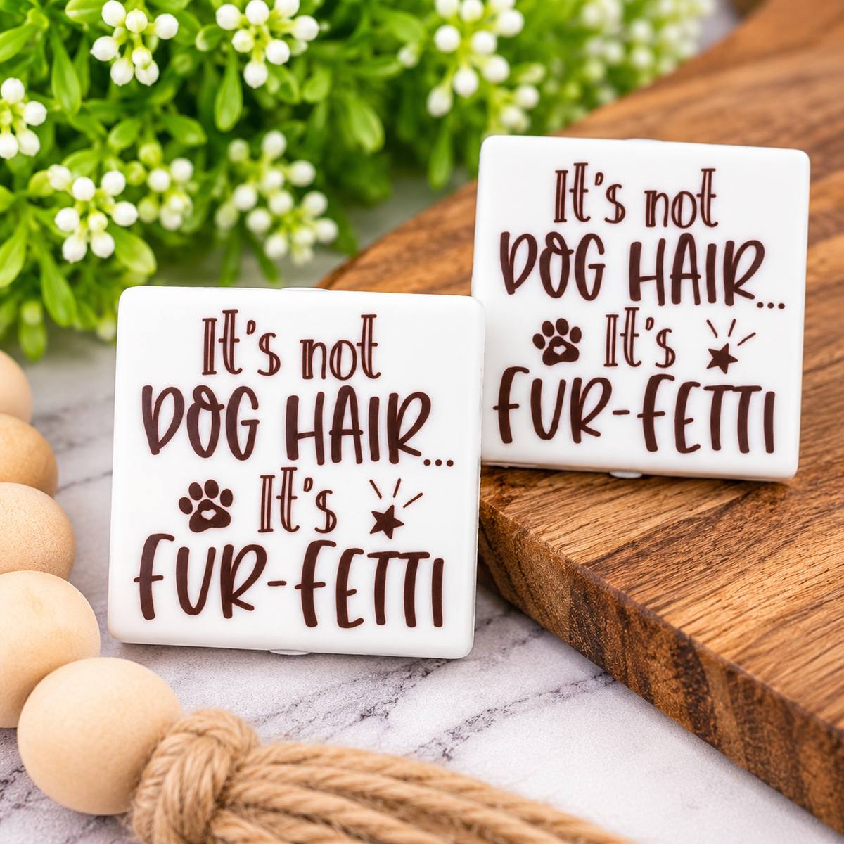 It’s Not Dog Hair, It’s Fur-fetti – Silicone Focal Bead | Sold Individually