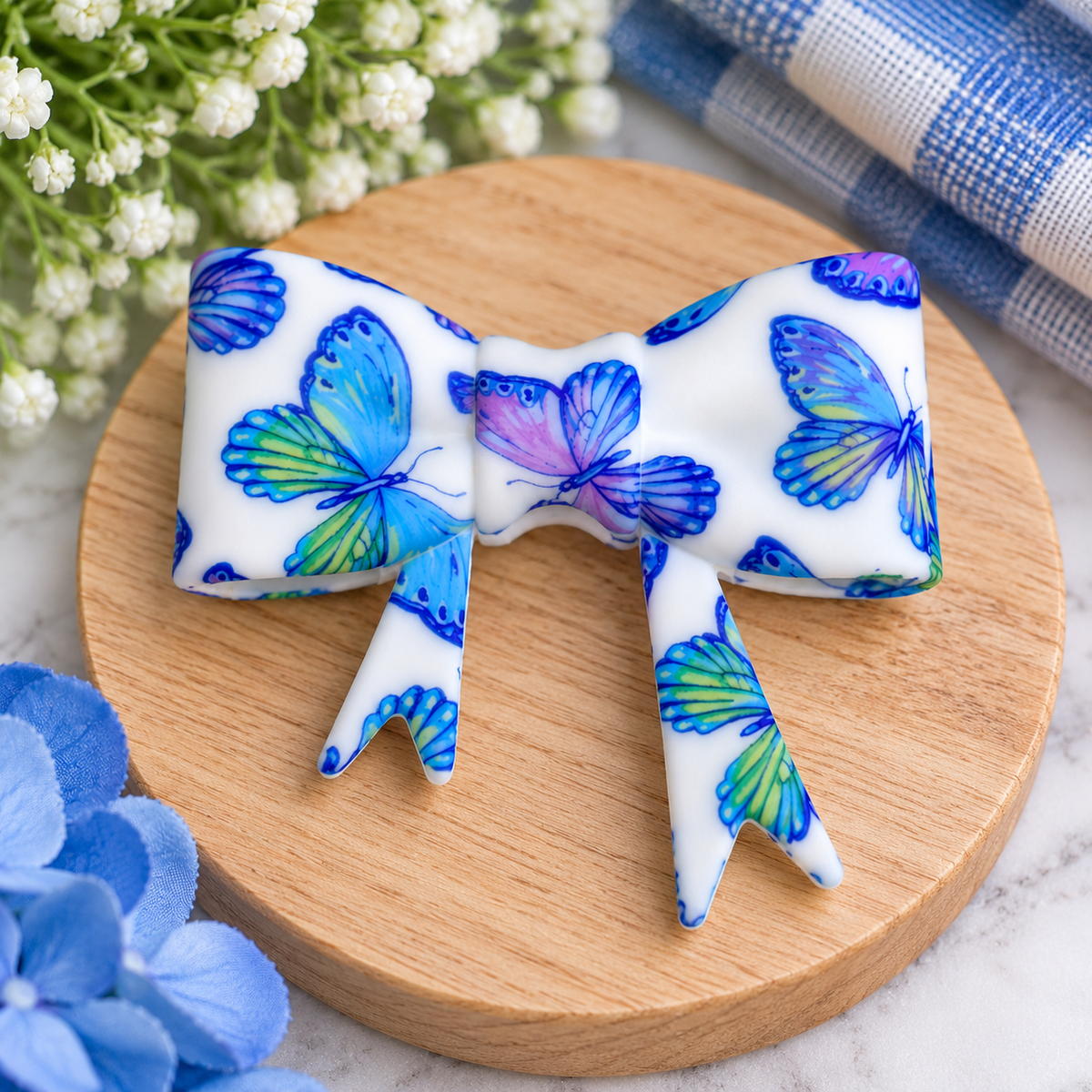 Butterfly Wishes – Large Silicone Bow Focal Bead