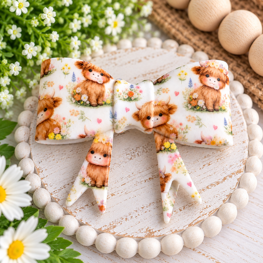 Meadow Moo – Large Silicone Bow Focal Bead