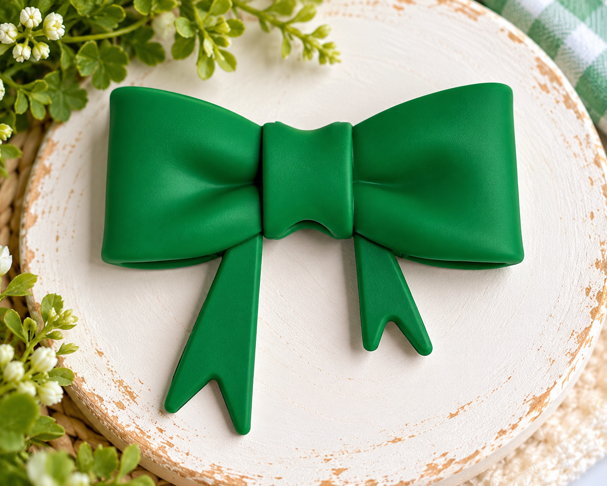 Lucky Clover – Large Silicone Bow Focal Bead