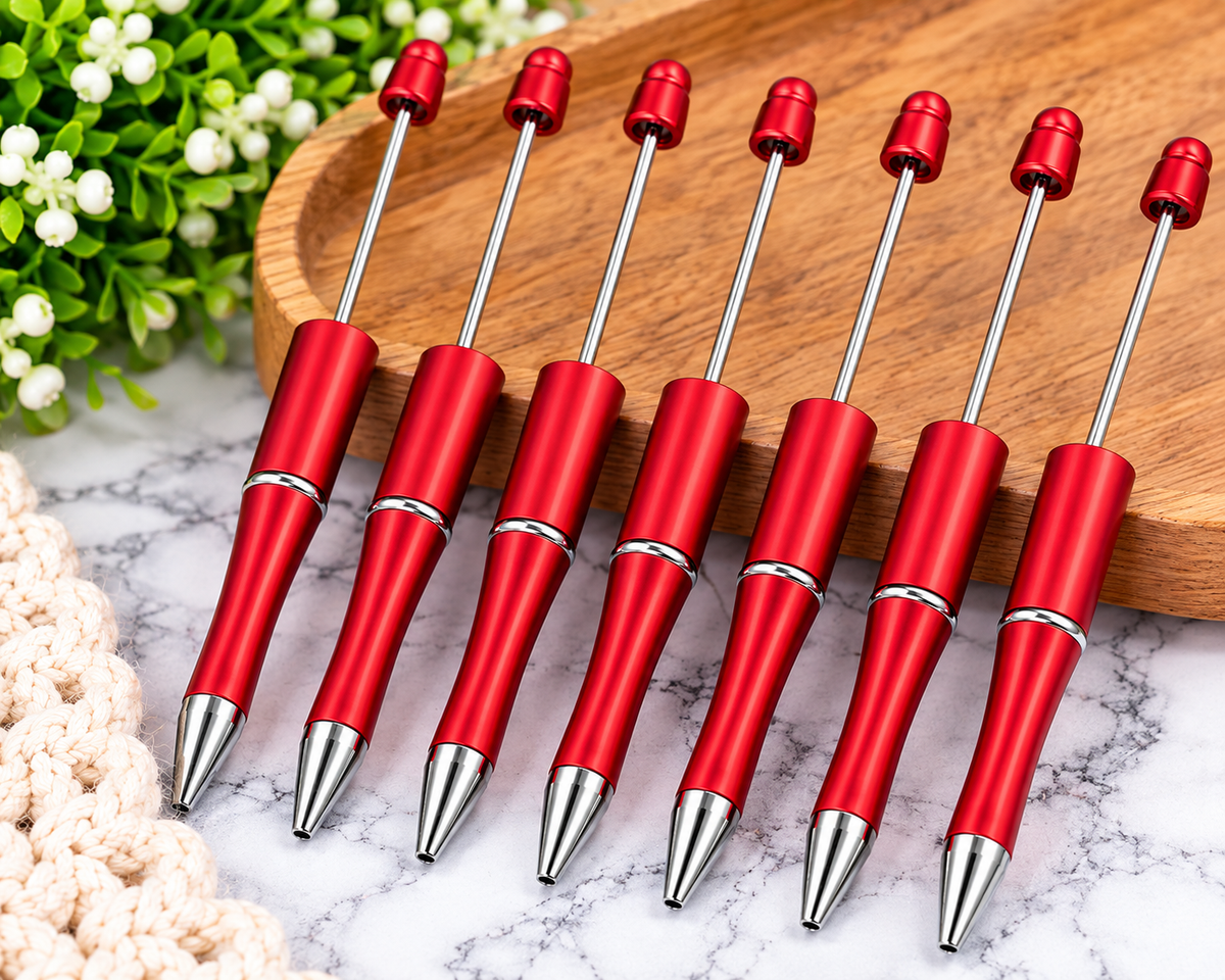 Crimson Kiss Red Beadable Pen | DIY Bead Pen