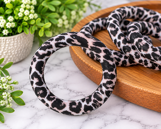 Wild Ivory 65mm Printed Silicone Ring Bead