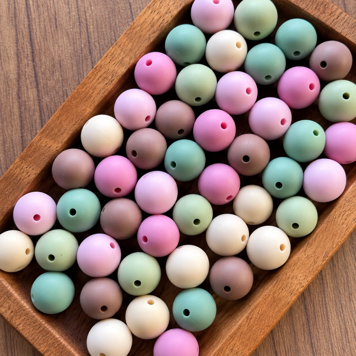 Whisper Of Happiness | 15mm Matte Silicone Bead Mix | 60ct