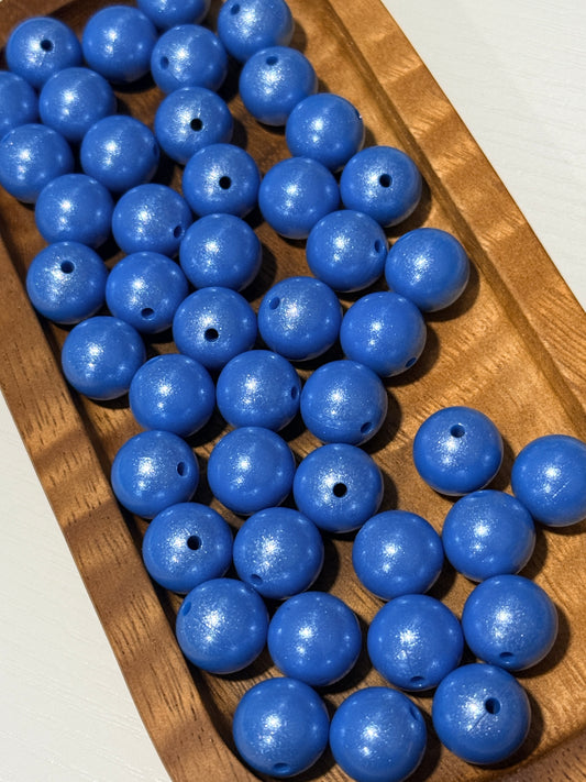 FSOH Blue Horizon Opal | 15mm Opal Silicone Beads | BPA-Free Round Silicone Craft Beads | Sold Individually
