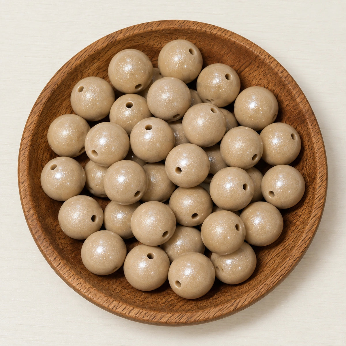 Ivory Glow Happiness Beads – 15mm Opal Silicone Beads