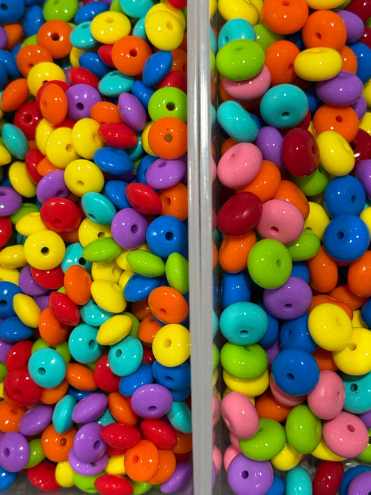 Liquid Silicone Mixed Color Bag Spacer Bead