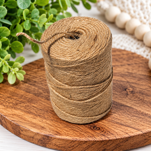 Natural Jute Twine String – 2mm Thick | 6,000 Feet | Rustic Crafting & DIY Supplies