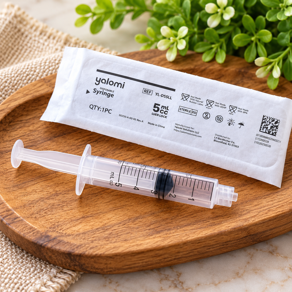 5mL Luer Lock Syringe Without Needle or Tip