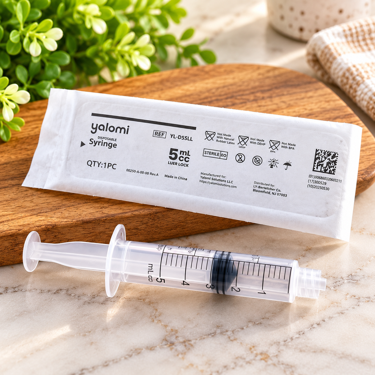 5mL Luer Lock Syringe Without Needle or Tip