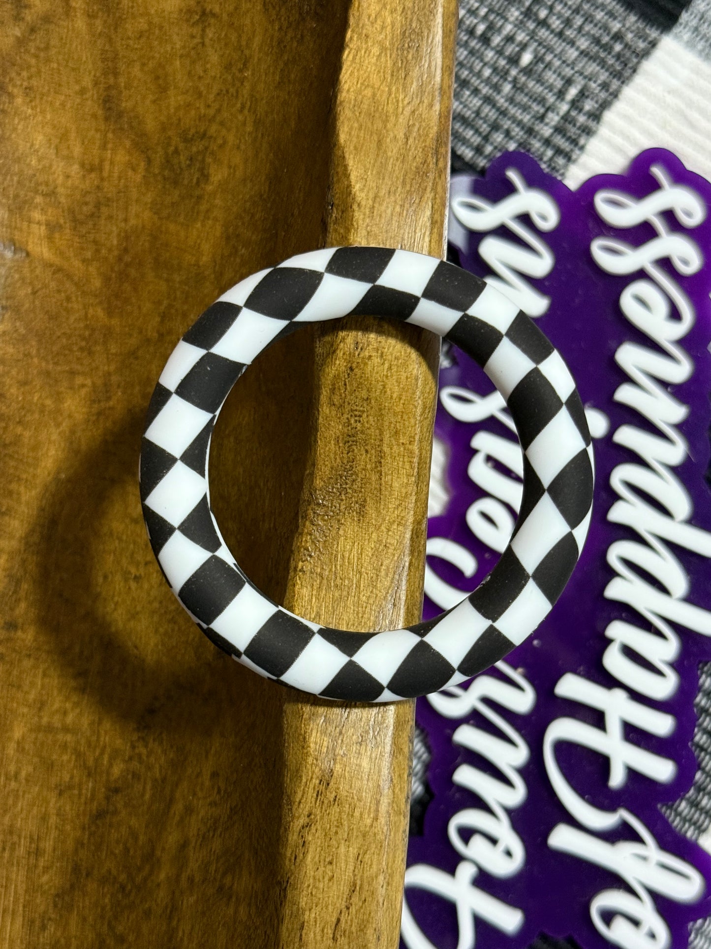 65mm Printed Silicone Ring Bead Multiple Print Options And Mixed Colors