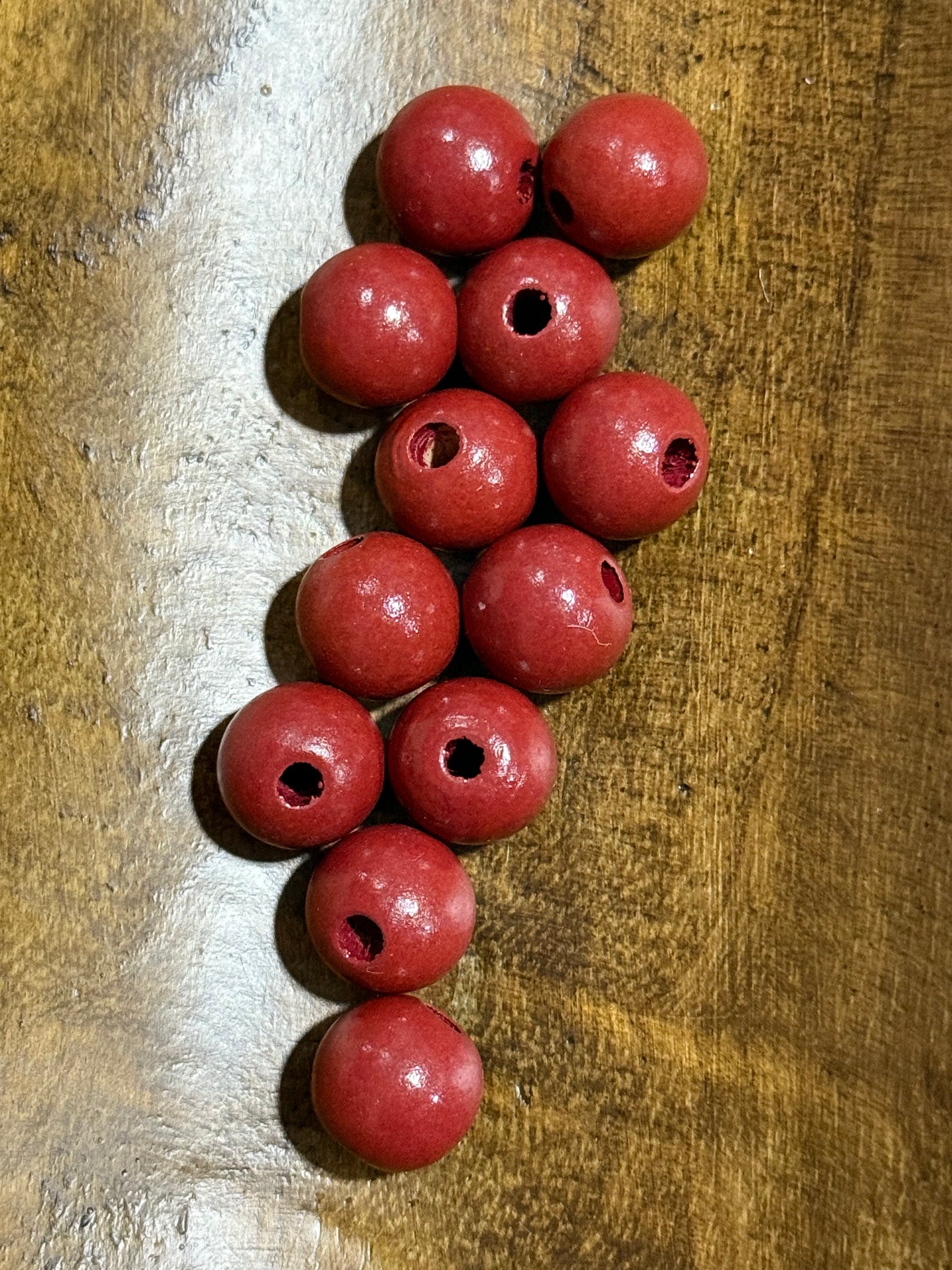 16mm Wood Wide Hole Bead Multiple Color Options Decorative Bead