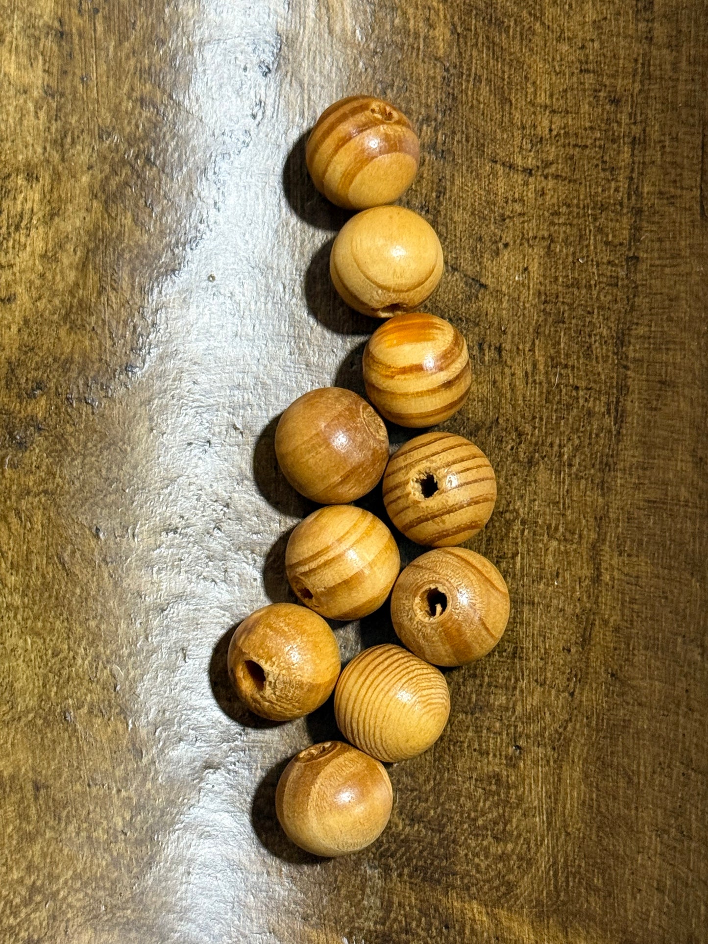 16mm Wood Wide Hole Bead Multiple Color Options Decorative Bead