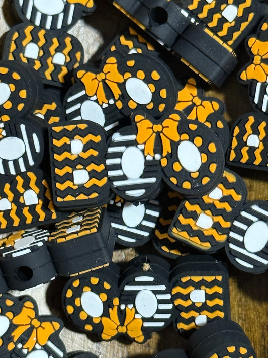 Boo Halloween Silicone Focal Bead