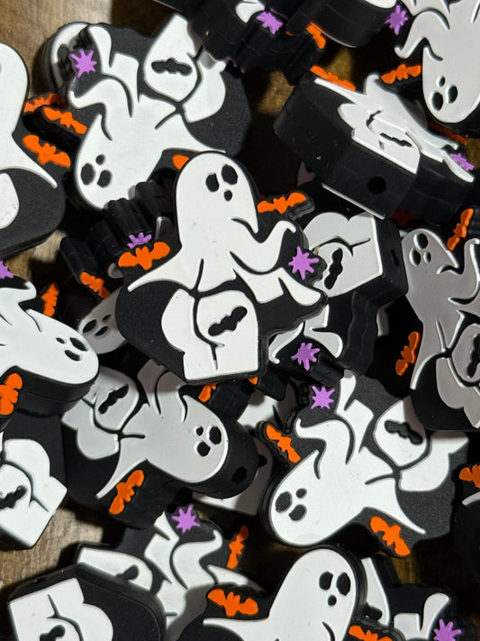 Baddie Ghost Halloween Silicone Focal Bead