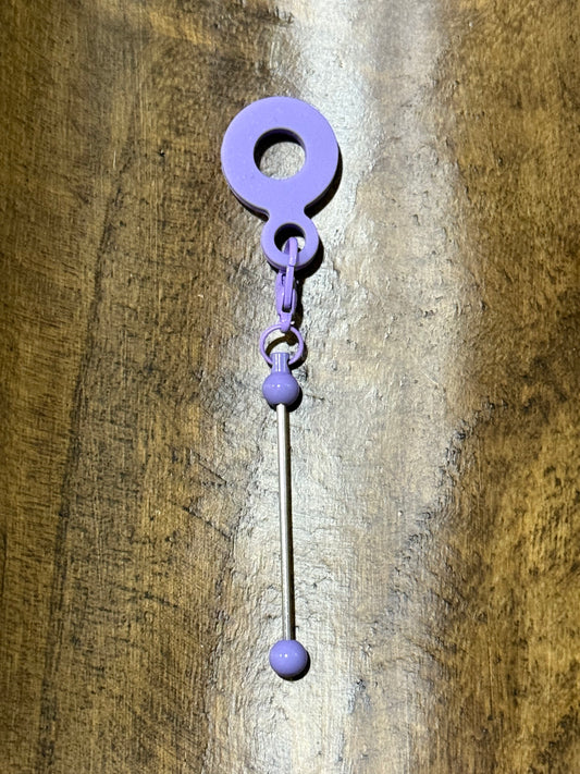 Silicone Blank Bead-able Straw Charm Multiple Color Options