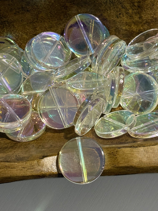 Clear AB Acrylic Round Beads – High Transparency Iridescent Craft Beads