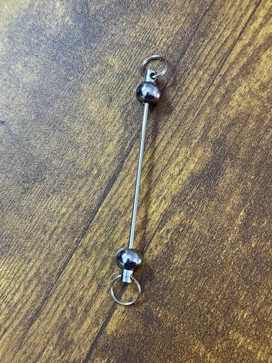 Bead-able Silver Bar / Wristlet / Keychain / Crafting