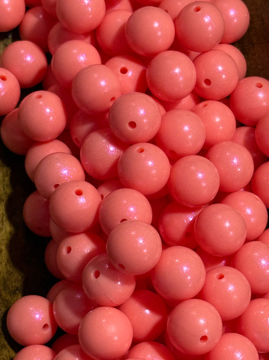 15mm Peach Opal Silicone Bead – Soft Touch Bubblegum Bead for Crafting, Jewelry & Beadable Projects (Sold Individually)