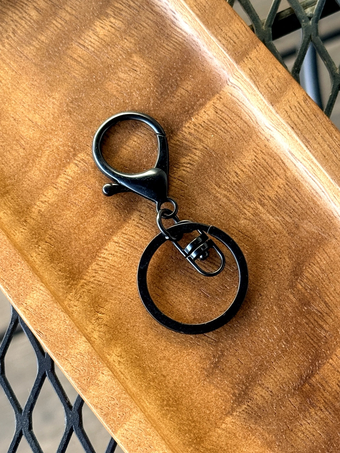 Black lobster claw keychains with split rings for keychains, bag charms, wristlets, and DIY craft accessories