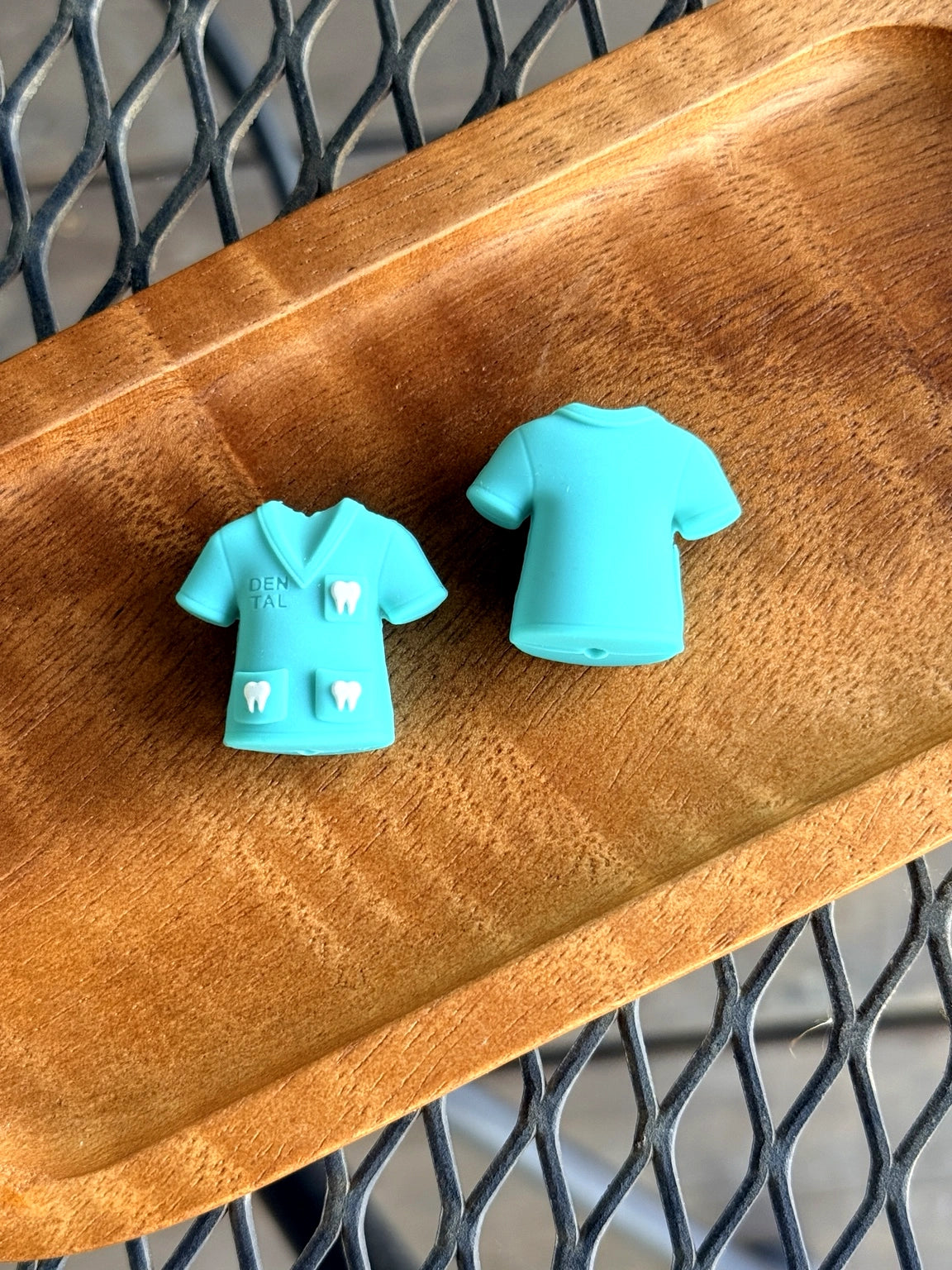 Dental scrub silicone focal bead for beadable pens, badge reels, keychains, dental hygienist gifts, and DIY crafts