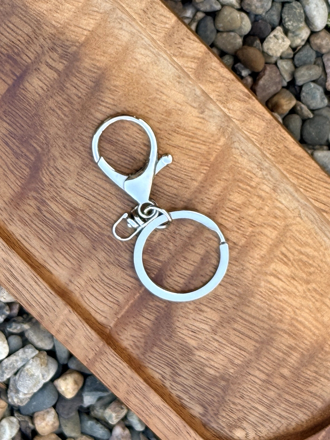 Silver lobster claw keychains with split rings for keychains, bag charms, wristlets, and DIY craft accessories