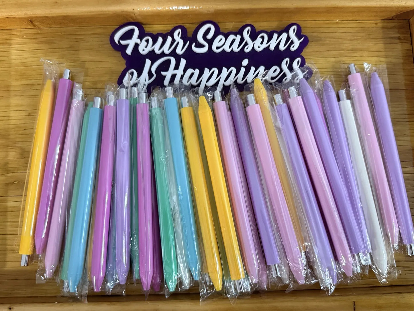 Mixed color wrapable pens pack of 3 for DIY crafting and custom pen making – Four Seasons of Happiness