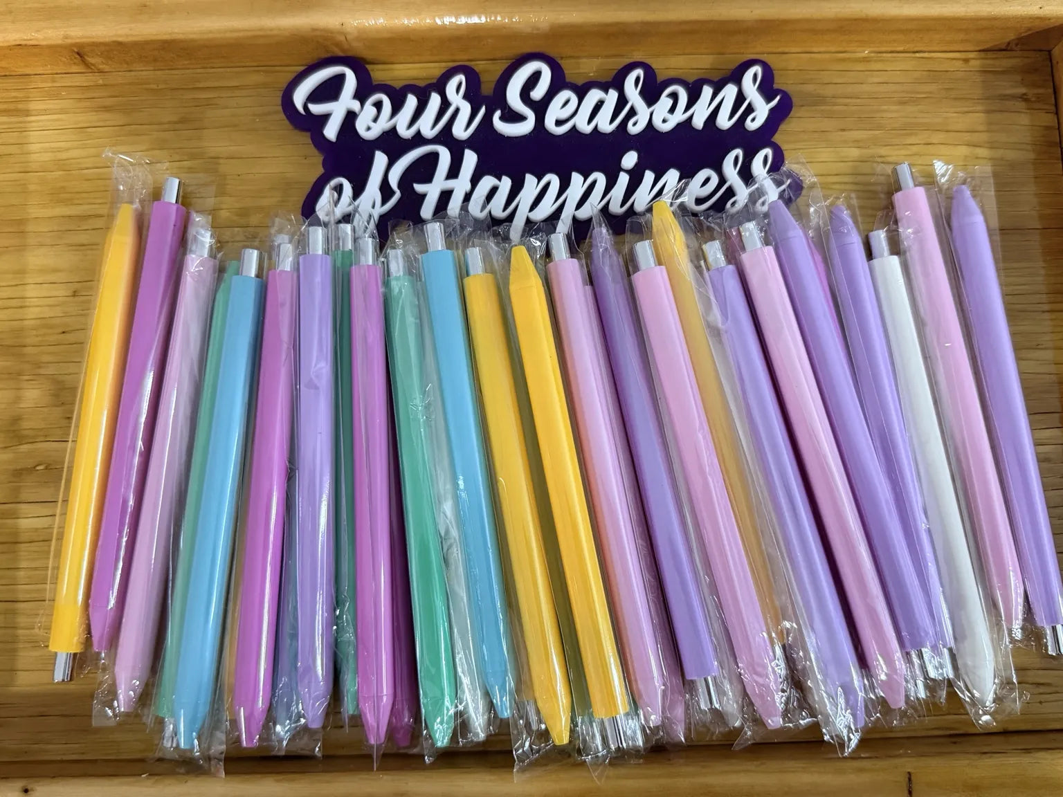 Mixed color wrapable pens pack of 3 for DIY crafting and custom pen making – Four Seasons of Happiness